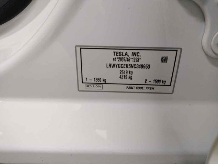 Photo 14 VIN: LRWYGCEK5NC340953 - TESLA MODEL Y 