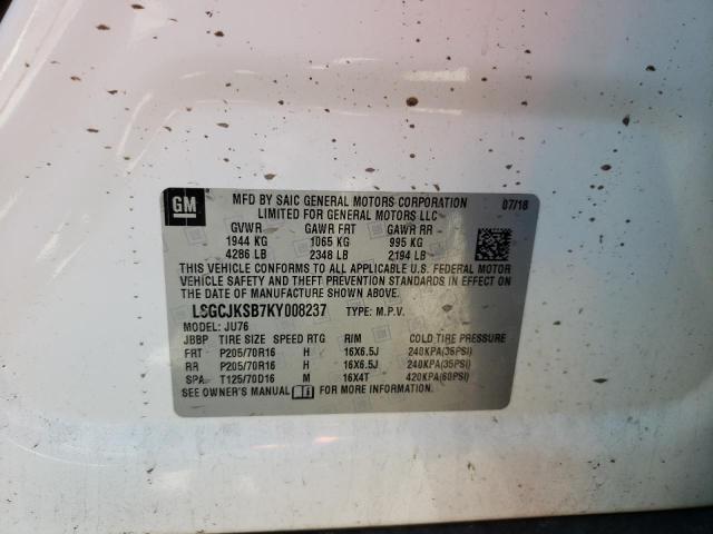 Photo 13 VIN: LSGCJKSB7KY008237 - CHEVROLET TRAX 