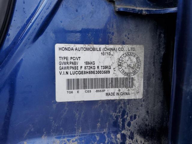 Photo 11 VIN: LUCGE8H59E3003589 - HONDA FIT 