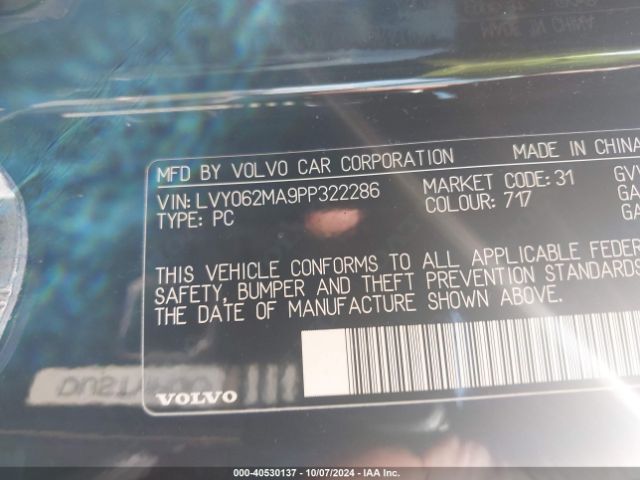 Photo 8 VIN: LVY062MA9PP322286 - VOLVO S90 