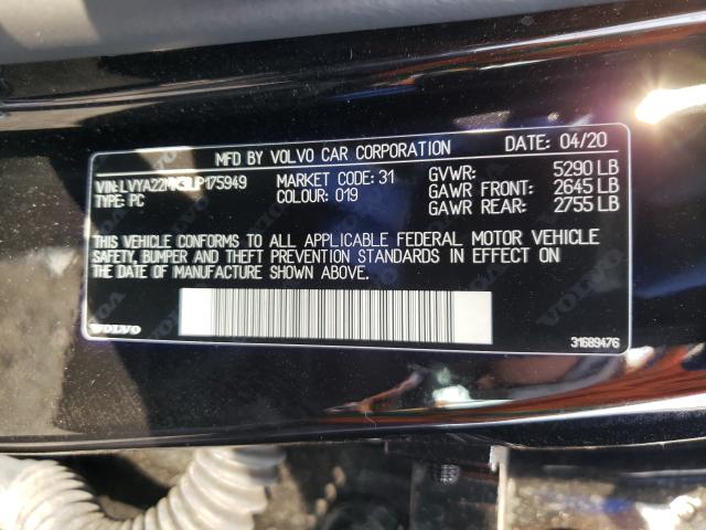 Photo 9 VIN: LVYA22MK3LP175949 - VOLVO S90 T6 MOM 