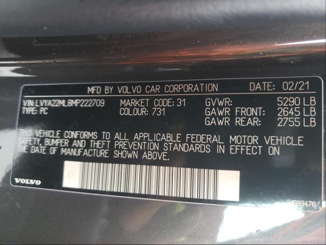 Photo 9 VIN: LVYA22ML8MP222709 - VOLVO S90 T6 INS 