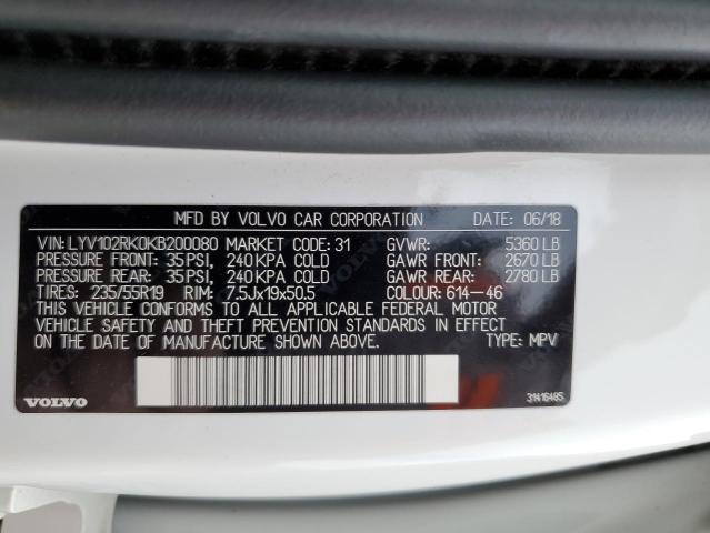 Photo 9 VIN: LYV102RK0KB200080 - VOLVO XC60 T5 