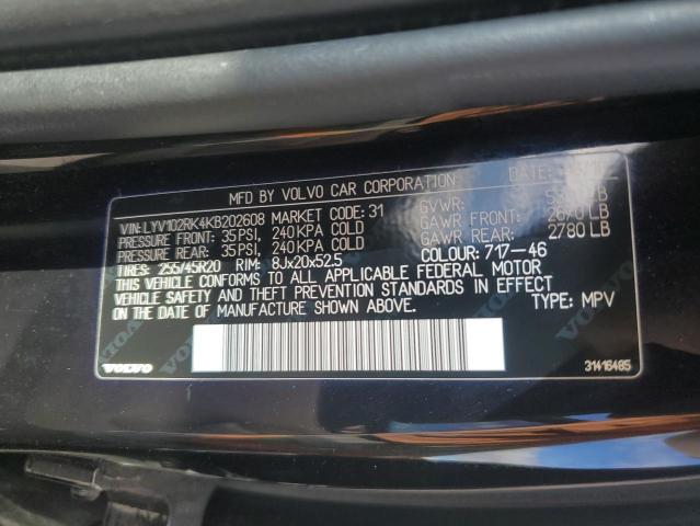 Photo 11 VIN: LYV102RK4KB202608 - VOLVO XC60 