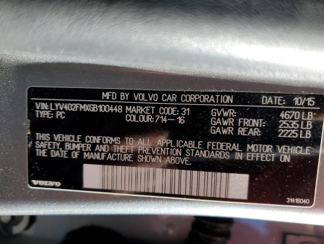 Photo 9 VIN: LYV402FMXGB100448 - VOLVO S60 PLATIN 