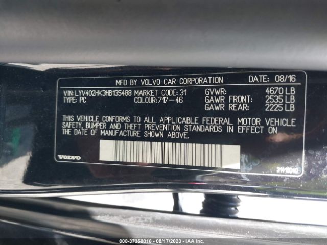 Photo 8 VIN: LYV402HK3HB135488 - VOLVO S60 INSCRIPTION 