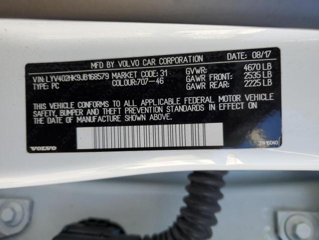 Photo 11 VIN: LYV402HK9JB168579 - VOLVO S60 PREMIE 