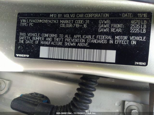 Photo 8 VIN: LYV402HM2HB142143 - VOLVO S60 