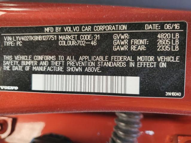 Photo 12 VIN: LYV402TK8HB127751 - VOLVO S60 PREMIE 