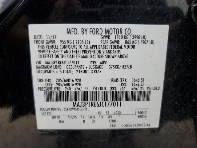 Photo 12 VIN: MAJ3P1RE6JC177011 - FORD ECOSPORT 