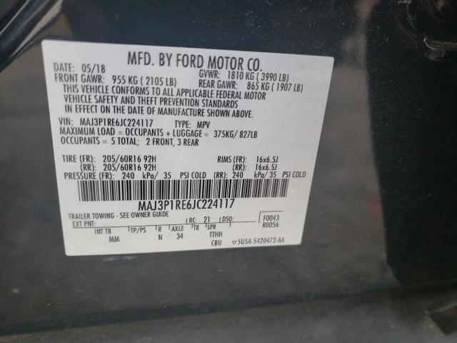 Photo 12 VIN: MAJ3P1RE6JC224117 - FORD ECOSPORT S 