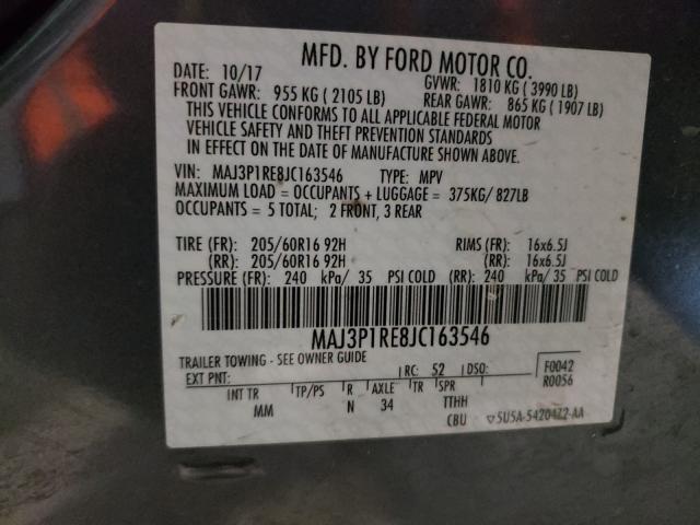 Photo 9 VIN: MAJ3P1RE8JC163546 - FORD ECOSPORT S 