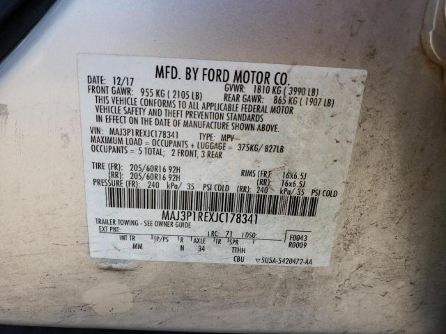 Photo 11 VIN: MAJ3P1REXJC178341 - FORD ECOSPORT S 