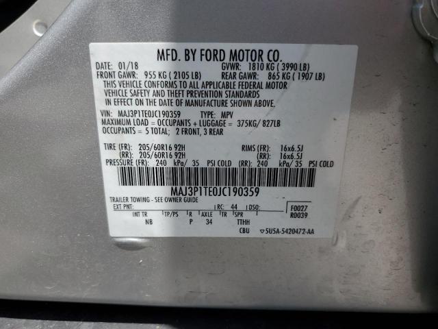 Photo 13 VIN: MAJ3P1TE0JC190359 - FORD ECOSPORT 