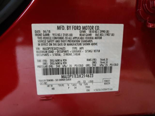 Photo 9 VIN: MAJ3P1TE3JC214623 - FORD ECOSPORT S 