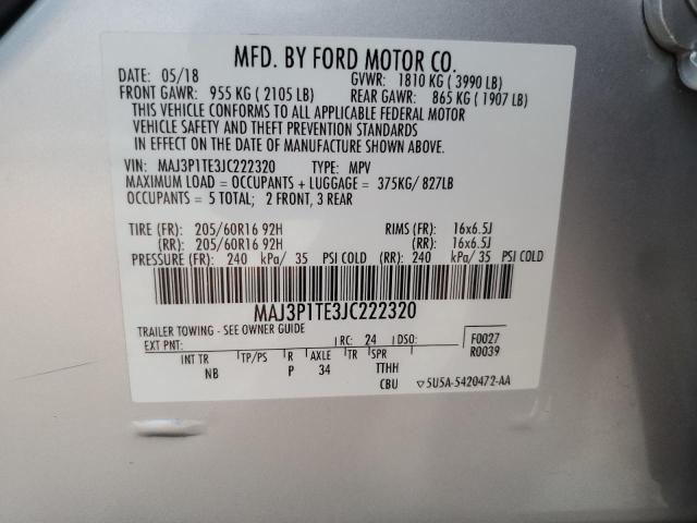 Photo 11 VIN: MAJ3P1TE3JC222320 - FORD ECOSPORT S 