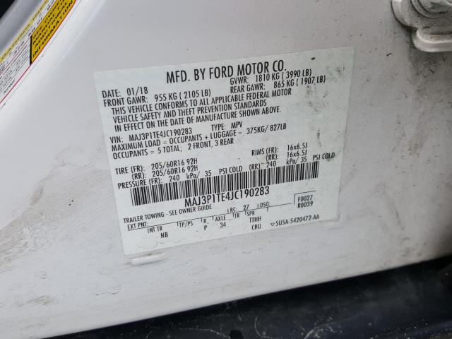 Photo 9 VIN: MAJ3P1TE4JC190283 - FORD ECOSPORT S 