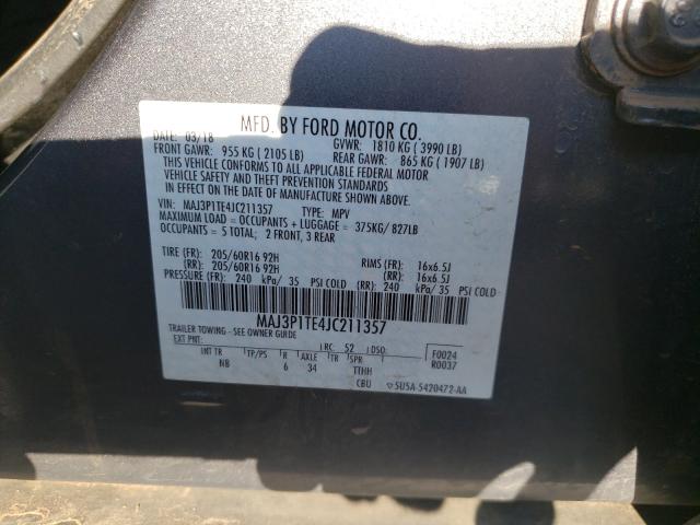 Photo 9 VIN: MAJ3P1TE4JC211357 - FORD ECOSPORT S 