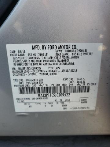 Photo 11 VIN: MAJ3P1TE5JC209522 - FORD ECOSPORT 