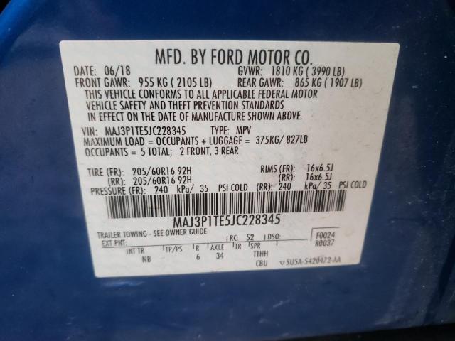 Photo 12 VIN: MAJ3P1TE5JC228345 - FORD ECOSPORT S 