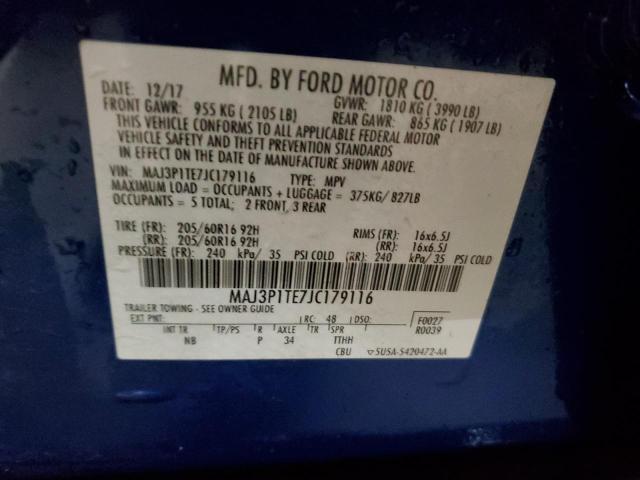 Photo 12 VIN: MAJ3P1TE7JC179116 - FORD ECOSPORT 