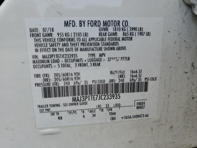 Photo 11 VIN: MAJ3P1TE7JC233935 - FORD ECOSPORT S 