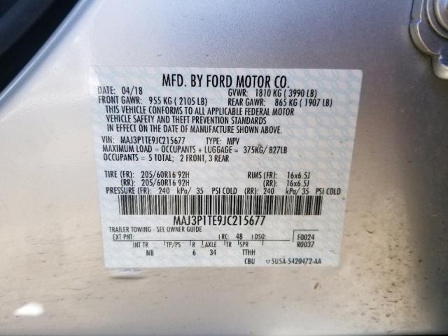 Photo 9 VIN: MAJ3P1TE9JC215677 - FORD ECOSPORT S 