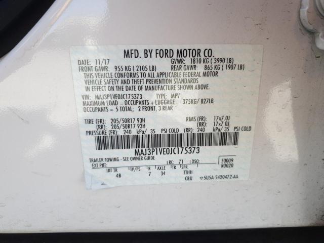 Photo 11 VIN: MAJ3P1VE0JC175373 - FORD ECOSPORT T 