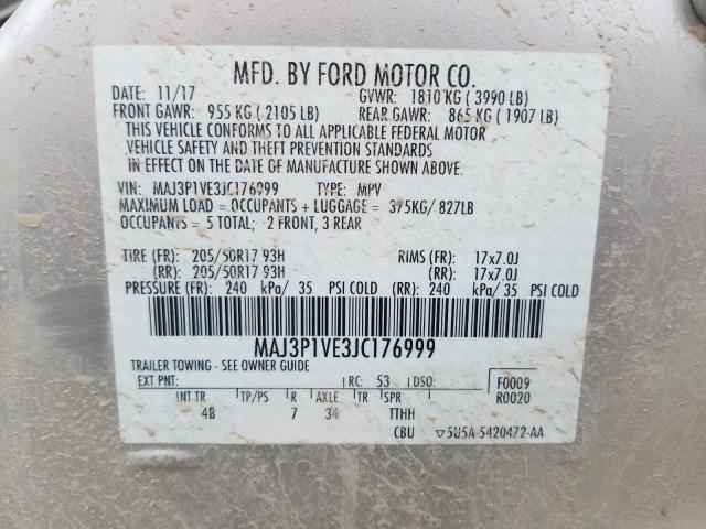 Photo 9 VIN: MAJ3P1VE3JC176999 - FORD ECOSPORT T 