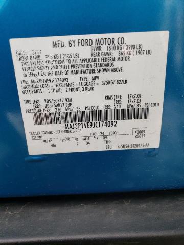 Photo 12 VIN: MAJ3P1VE9JC174092 - FORD ECOSPORT T 