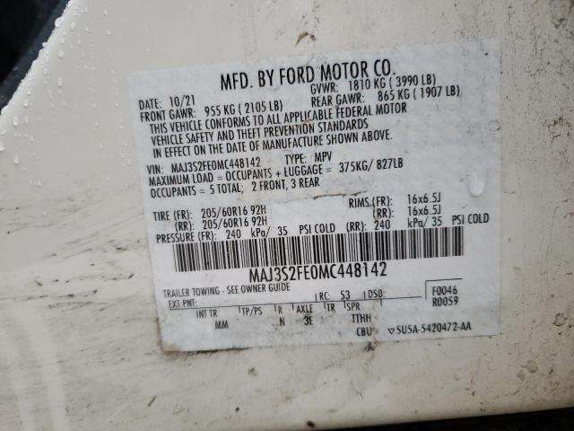 Photo 12 VIN: MAJ3S2FE0MC448142 - FORD ECOSPORT S 