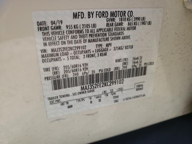 Photo 9 VIN: MAJ3S2FE2KC299102 - FORD ECOSPORT S 