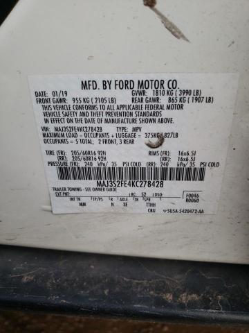 Photo 12 VIN: MAJ3S2FE4KC278428 - FORD ECOSPORT 