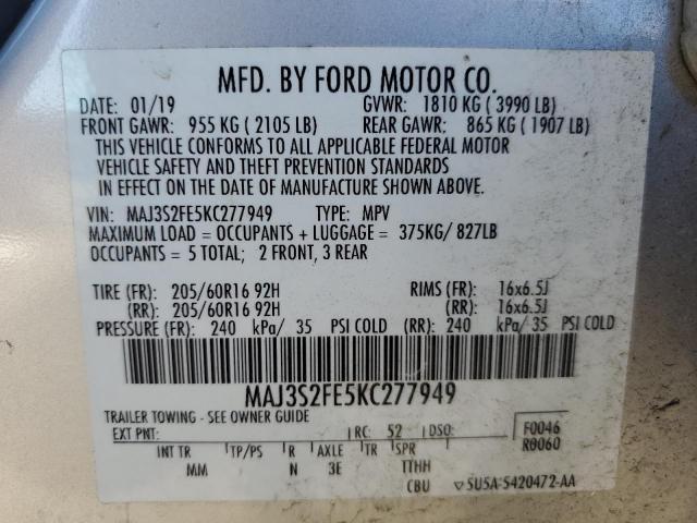 Photo 11 VIN: MAJ3S2FE5KC277949 - FORD ECOSPORT 