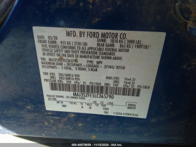 Photo 8 VIN: MAJ3S2FE5LC365790 - FORD ECOSPORT 