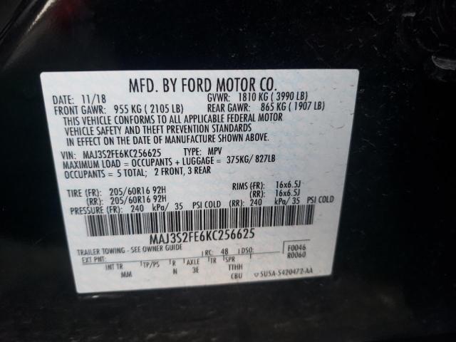 Photo 9 VIN: MAJ3S2FE6KC256625 - FORD ECOSPORT S 