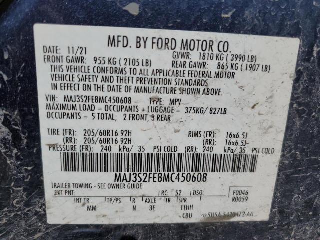 Photo 11 VIN: MAJ3S2FE8MC450608 - FORD ECOSPORT 