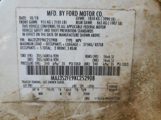 Photo 13 VIN: MAJ3S2FE9KC252908 - FORD ECOSPORT S 