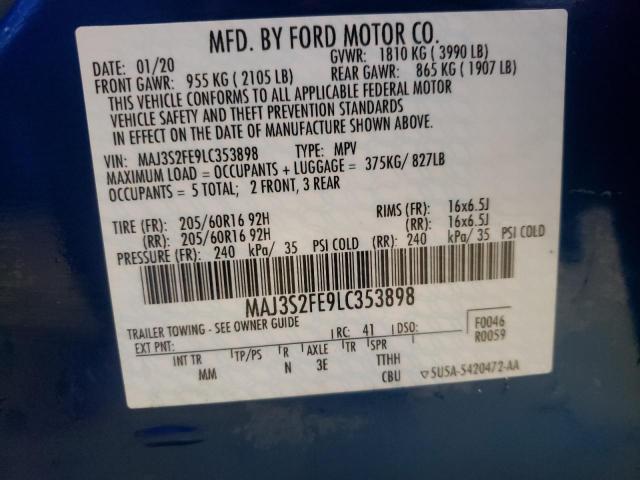 Photo 12 VIN: MAJ3S2FE9LC353898 - FORD ECOSPORT S 