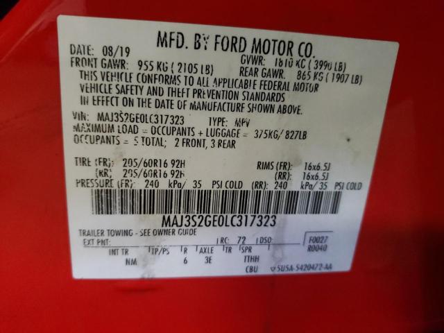 Photo 12 VIN: MAJ3S2GE0LC317323 - FORD ECOSPORT S 