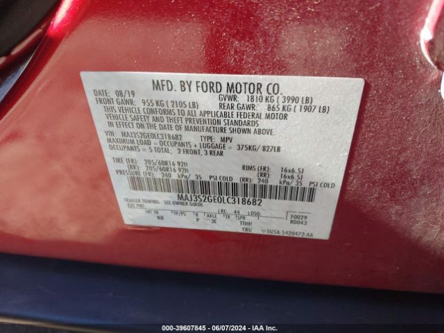 Photo 8 VIN: MAJ3S2GE0LC318682 - FORD ECOSPORT 