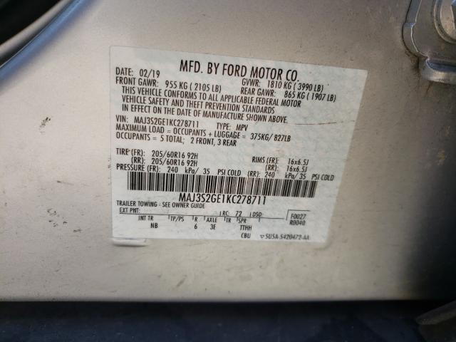 Photo 9 VIN: MAJ3S2GE1KC278711 - FORD ECOSPORT S 