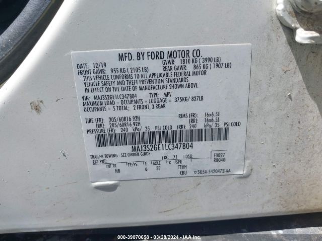 Photo 8 VIN: MAJ3S2GE1LC347804 - FORD ECOSPORT 