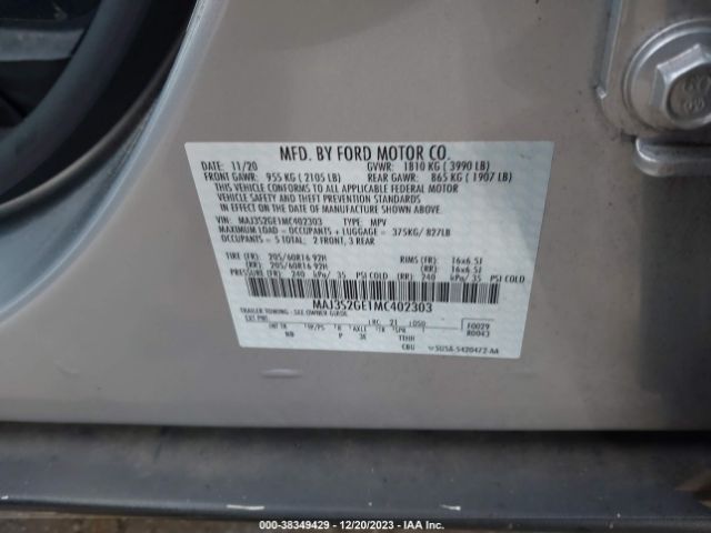 Photo 8 VIN: MAJ3S2GE1MC402303 - FORD ECOSPORT 