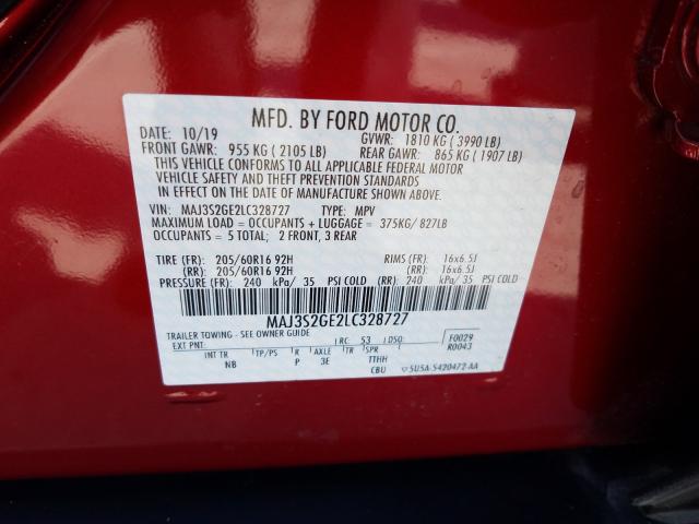 Photo 9 VIN: MAJ3S2GE2LC328727 - FORD ECOSPORT S 