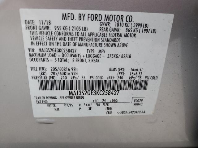 Photo 11 VIN: MAJ3S2GE3KC258427 - FORD ECOSPORT S 