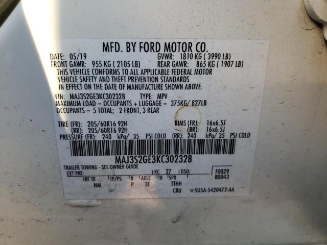 Photo 9 VIN: MAJ3S2GE3KC302328 - FORD ECOSPORT 