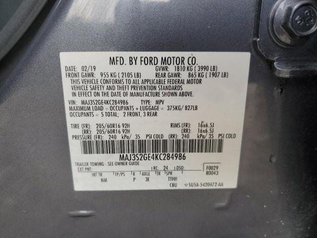 Photo 12 VIN: MAJ3S2GE4KC284986 - FORD ECOSPORT 