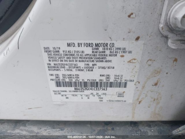 Photo 8 VIN: MAJ3S2GE4LC327563 - FORD ECOSPORT 