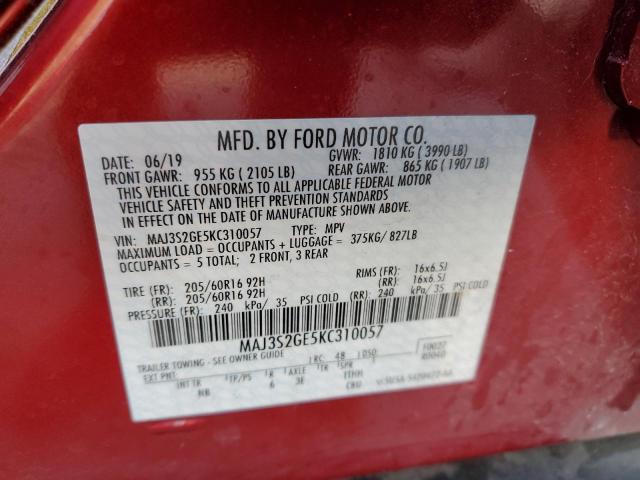 Photo 9 VIN: MAJ3S2GE5KC310057 - FORD ECOSPORT S 